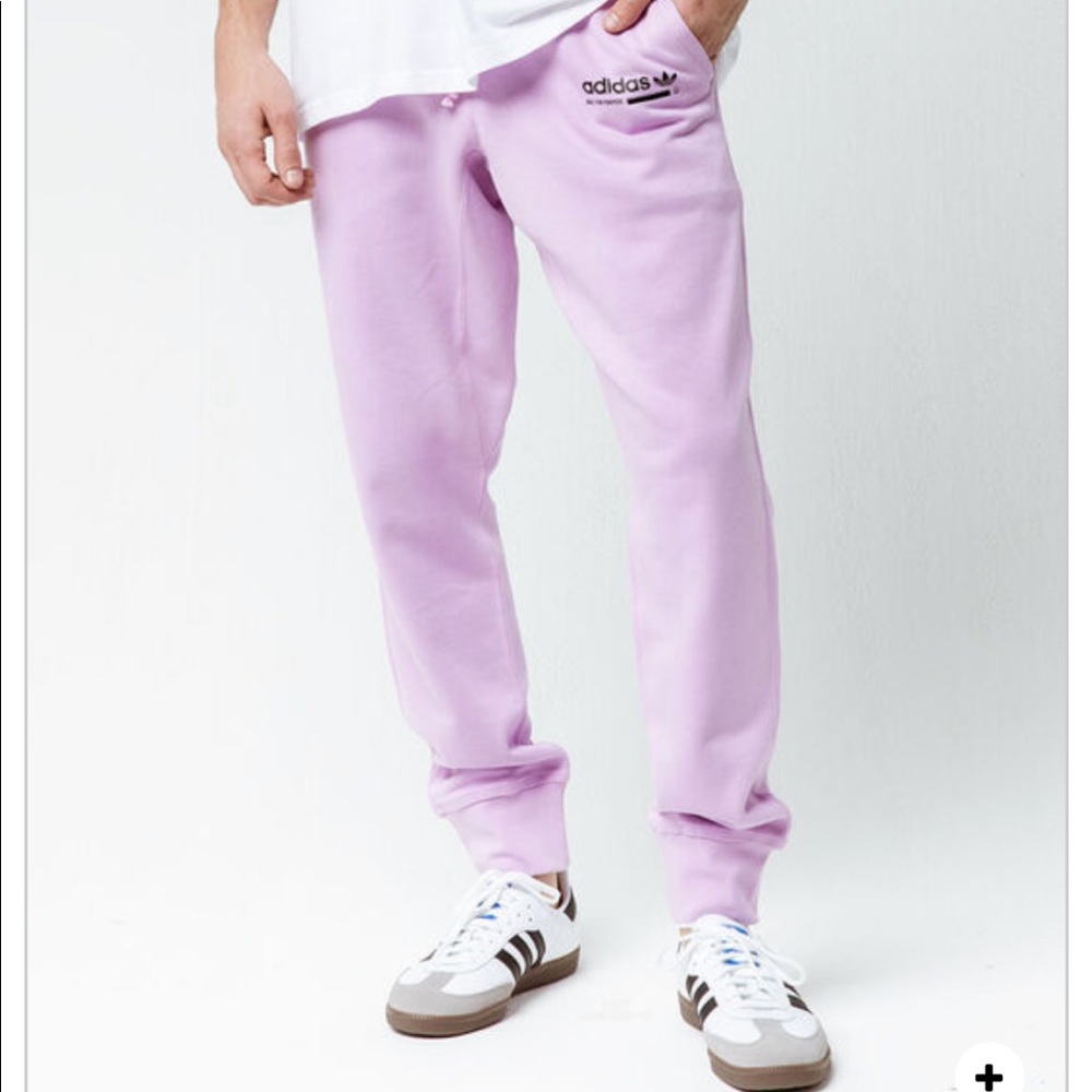 Lilac adidas joggers